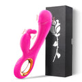 Rabbit Vibrator Sex Toys for Women, Ablushgirl G Spot Clitoral Anal Nipple Vibrating Realistic Dildo Stimulator with 7 Powerful