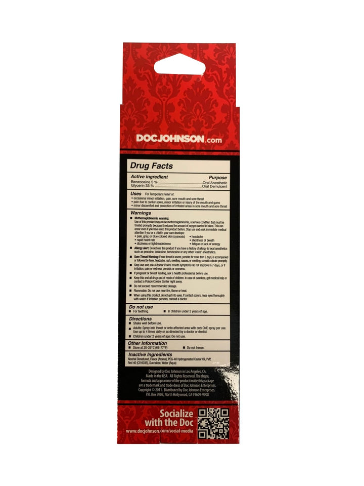 Doc Johnson Good Head Deep Throat Spray Wild Cherry