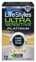 Lifestyles Ultra Sensitive Platinum Large Latex Condom
