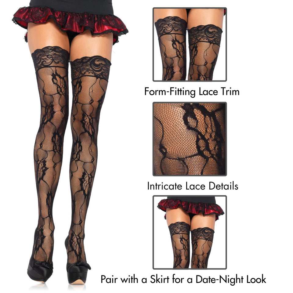 Lace Top Romantic Lace Thigh Highs