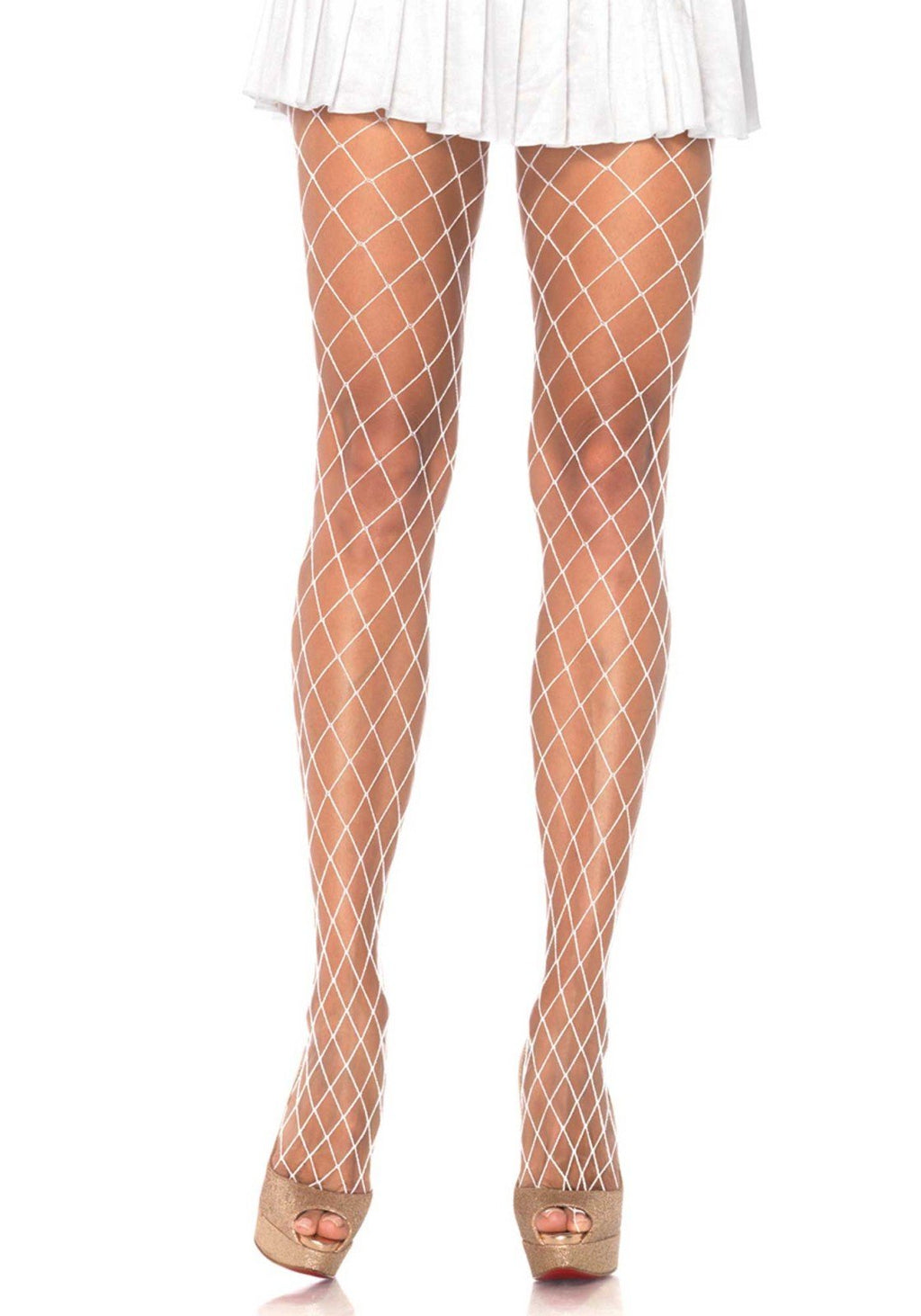 Fence Net Pantyhose O/S White