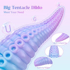 Tentacle Dildo Adult Sex Toys: 7.5 '' Luminous Thick Monster Dildo with Suction Cup, Big Dildos Liquid Silicone Dragon Dildo for