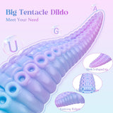 Monster Dildo Adult Sex Toys: Luminous Thick Tentacle Dildo with Suction Cup, 8.7 '' Big Dragon Dildos Liquid Silicone Anal Toys