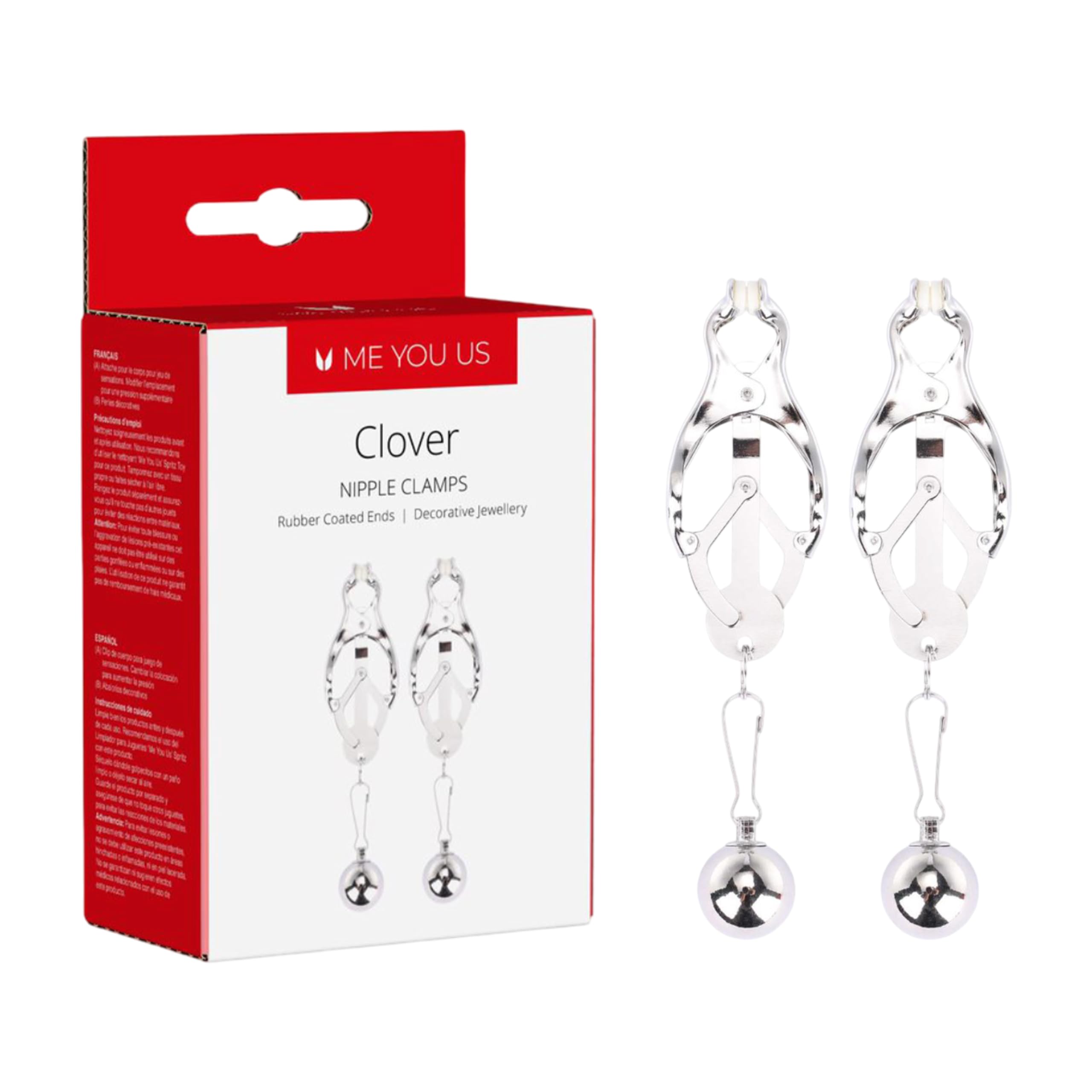Me You Us Clover Nipple Clamp Silver