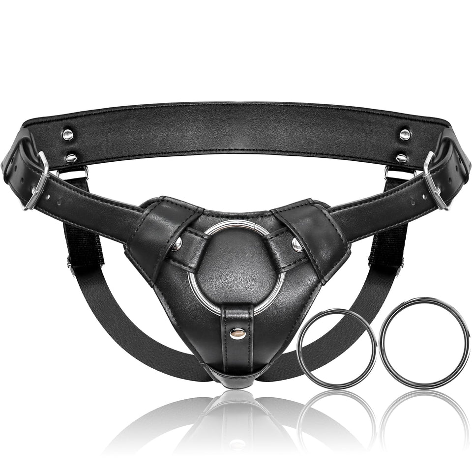 Strap On Dildo Harness Adult Sex Toys for Women Men Pegging Dildo, Adjustable Waist and Thigh Soft Nylon Vegan Leather Belt with