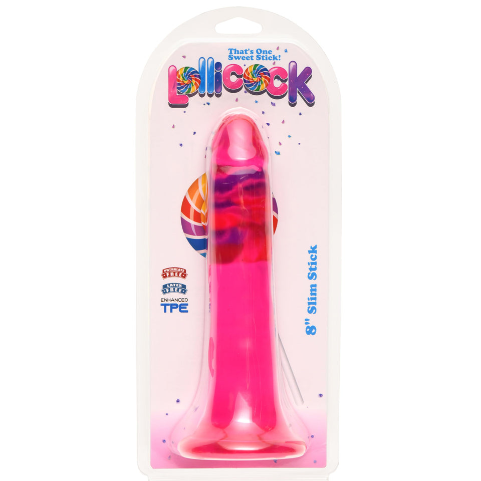 Lollicock Slim Stick 8In Cherry