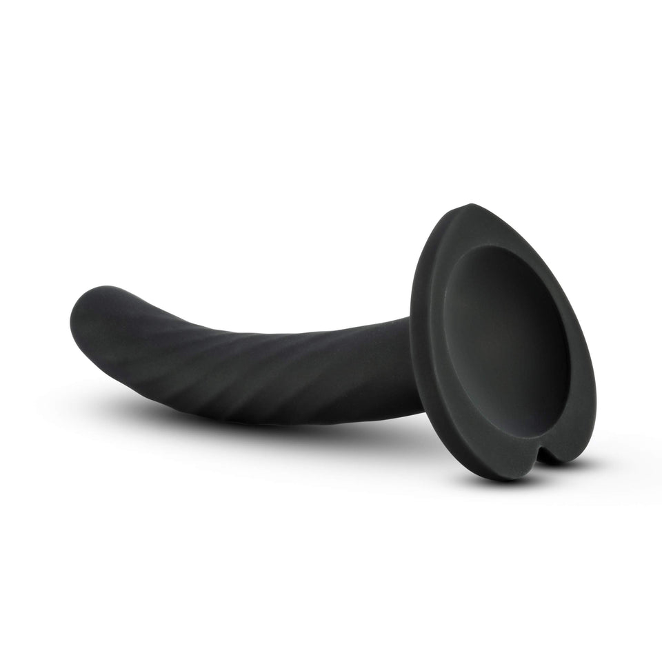 Blush Temptasia Twist Small Silicone Dildo  45 Length  75 Width  Twisted Swirl Design For Added Friction  Heart Shaped Suc