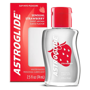 Astroglide Strawberry Flavored Water Based Lube 25oz Dr Recommended Brand  Tasty Personal Lubricant For Couples  Women  and 