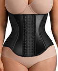 FeelinGirl Waist Trainers for Women Belly Fat Workout Back Support Waist Trainer Shapewear with Steel Bones Black Large