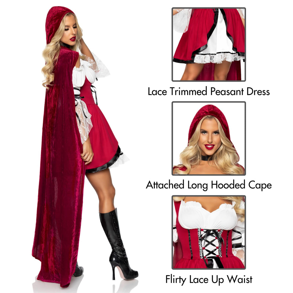 2 Pc Storybook Red Riding Hood - Med/Lge / Red/White