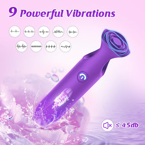 DFEUSY Mini Bullet Vibrator - App Long Distance Vibrator Sex Toys, G Spot Lipstick Vibrator with 9 Vibration Modes, Discreet Fem