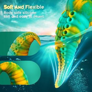 Tentacle Realistic Dildo for Women: 8.7'' Big Anal Dildo with Strong Suction Cup, Huge Monster Liquid Silicone Anal Plug Prostat