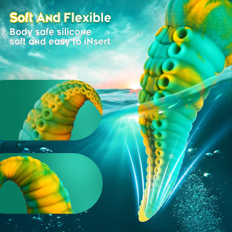 Tentacle Realistic Dildo for Women: 8.7'' Big Anal Dildo with Strong Suction Cup, Huge Monster Liquid Silicone Anal Plug Prostat