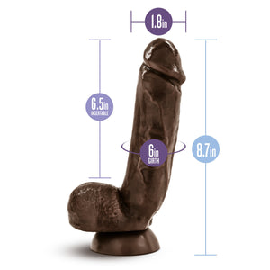 Eden | 8 Inch Long Thick Realistic Skin Dildo | Monster Dildo Sex Toys For Women | Dildo For Gay Men And Dildo For Women | Suction Cup Dildo And Strap On Friendly | Brown Dildo