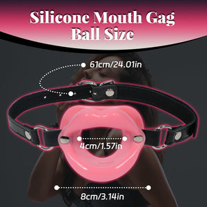 Open Mouth Gag Silicone O-Ring Gags Ball BDSM Bondage Sex Toys Adjustable Head Harness Ballgag Muzzles Restraints Adult Slave Fe