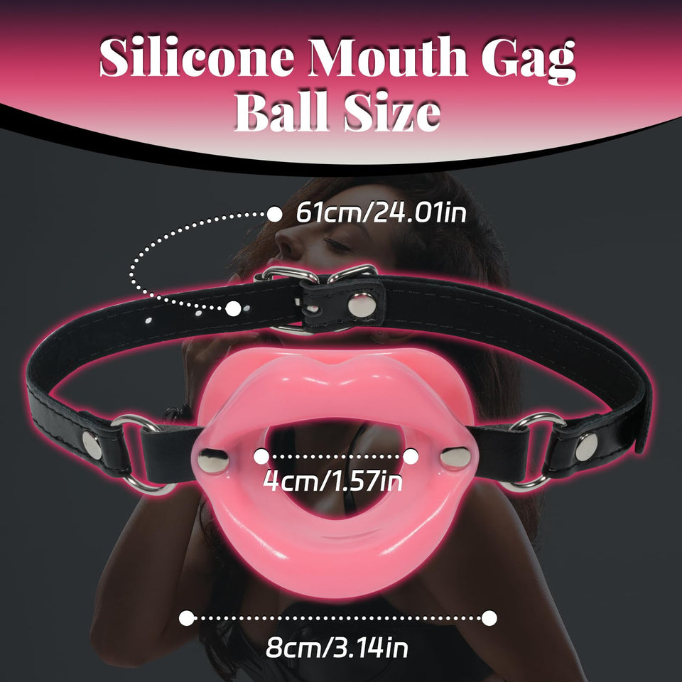 Open Mouth Gag Silicone O-Ring Gags Ball BDSM Bondage Sex Toys Adjustable Head Harness Ballgag Muzzles Restraints Adult Slave Fe