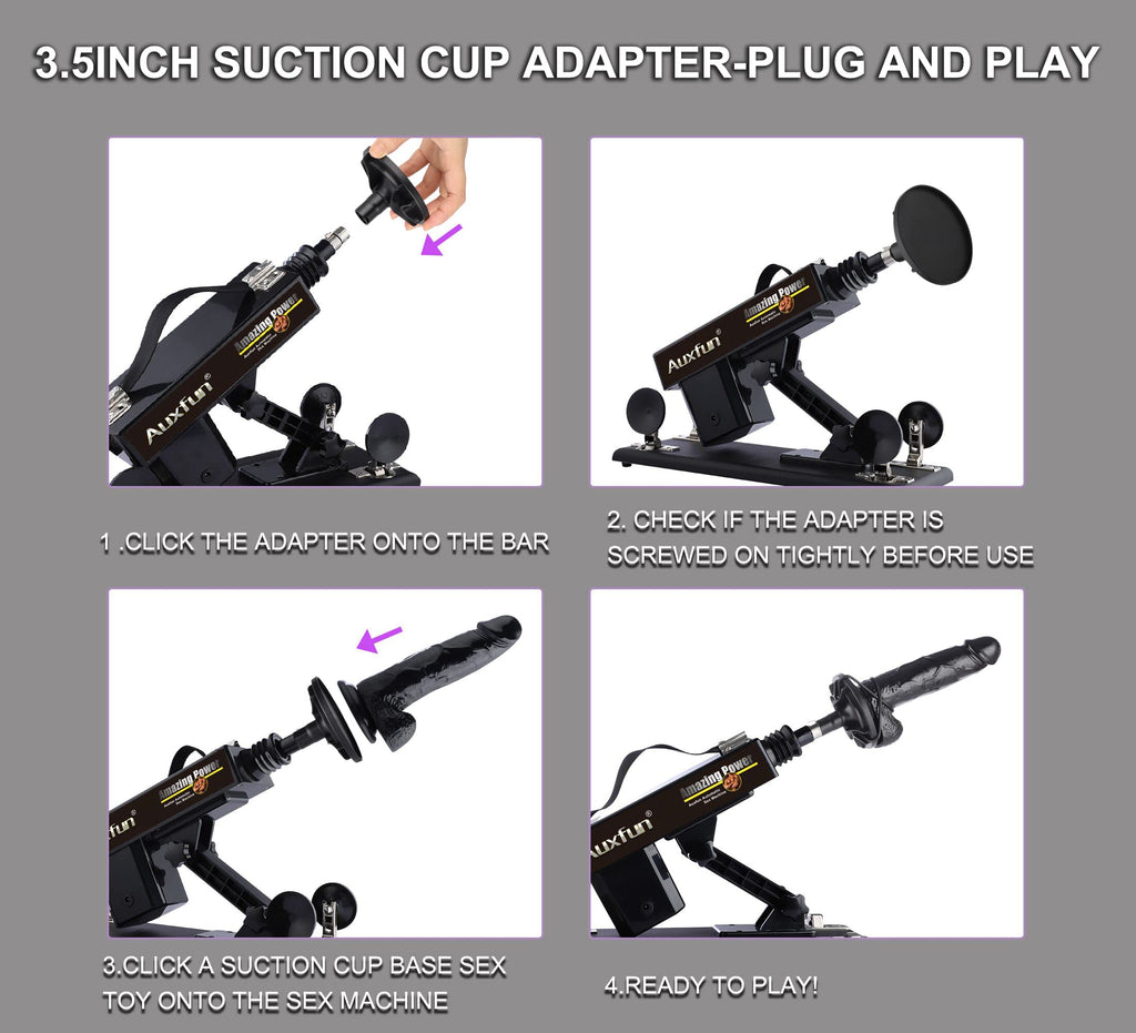 Sex Machine Love Machine With 3.5 Inch Suction Cup Adapter Automatic Thrusting Dildo Machine With 3 Xlr Connector Fucking Machine 8 Attachments For Male And Female