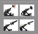 Sex Machine Love Machine With 3.5 Inch Suction Cup Adapter Automatic Thrusting Dildo Machine With 3 Xlr Connector Fucking Machine 8 Attachments For Male And Female