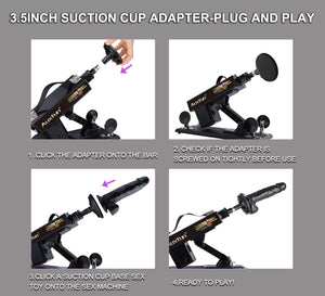 Sex Machine Love Machine With 3.5 Inch Suction Cup Adapter Automatic Thrusting Dildo Machine With 3 Xlr Connector Fucking Machine 8 Attachments For Male And Female
