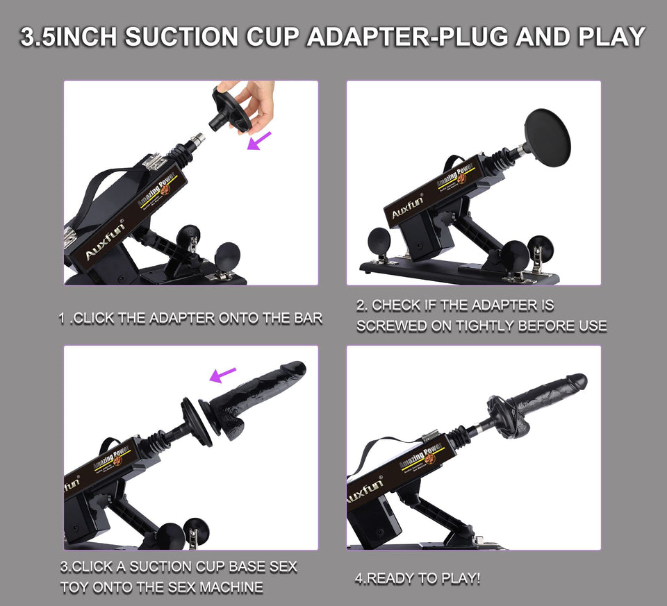 Sex Machine Love Machine With 3.5 Inch Suction Cup Adapter Automatic Thrusting Dildo Machine With 3 Xlr Connector Fucking Machine 8 Attachments For Male And Female