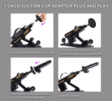 Sex Machine Love Machine With 3.5 Inch Suction Cup Adapter Automatic Thrusting Dildo Machine With 3 Xlr Connector Fucking Machine 8 Attachments For Male And Female