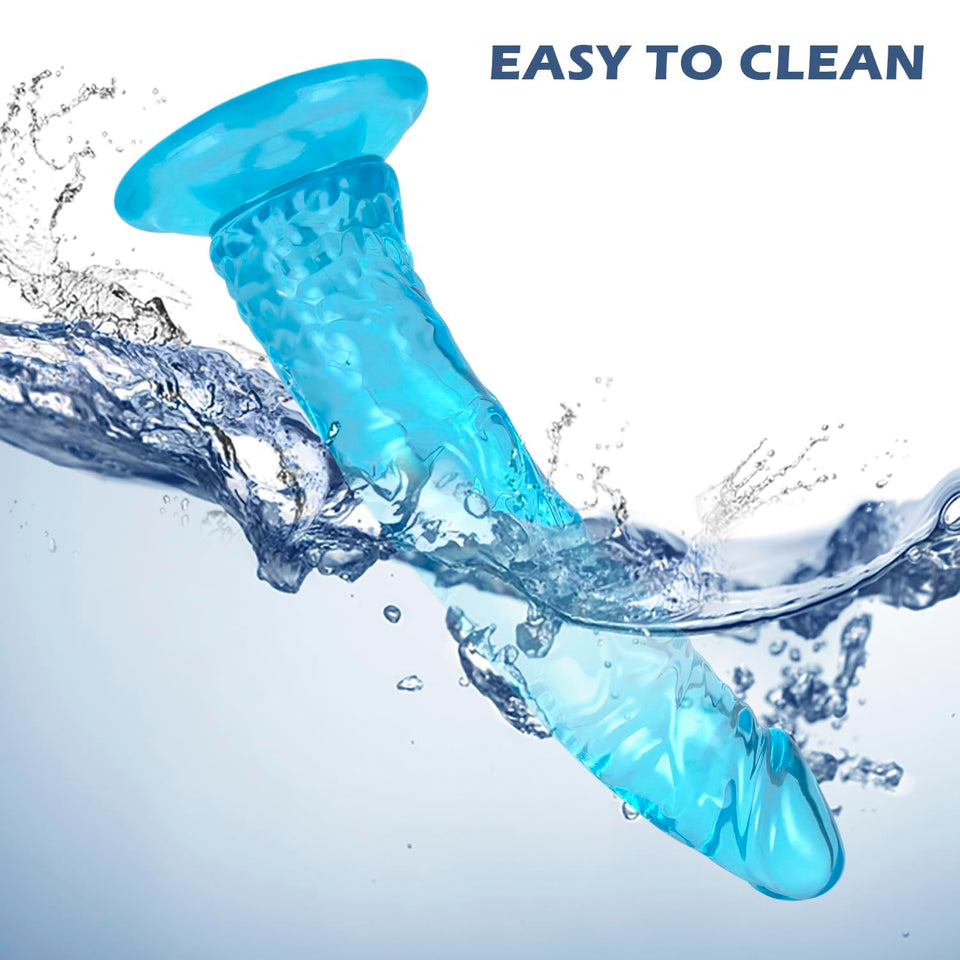 Huge Dildo,12.6 Inch Blue Sex Toy Lifelike Skin-Touching Feeling,Thick Dildo with Strong Suction Cup Body-Safe Material Flexible