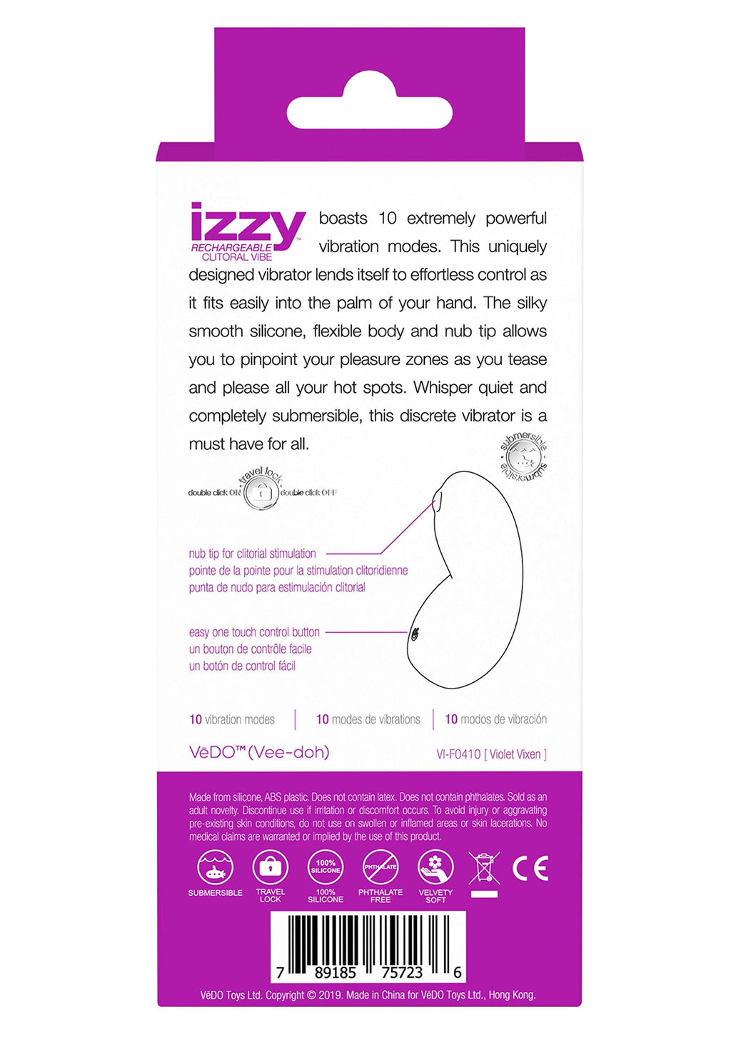 Izzy Rechargeable Vibe - Violet Vixen