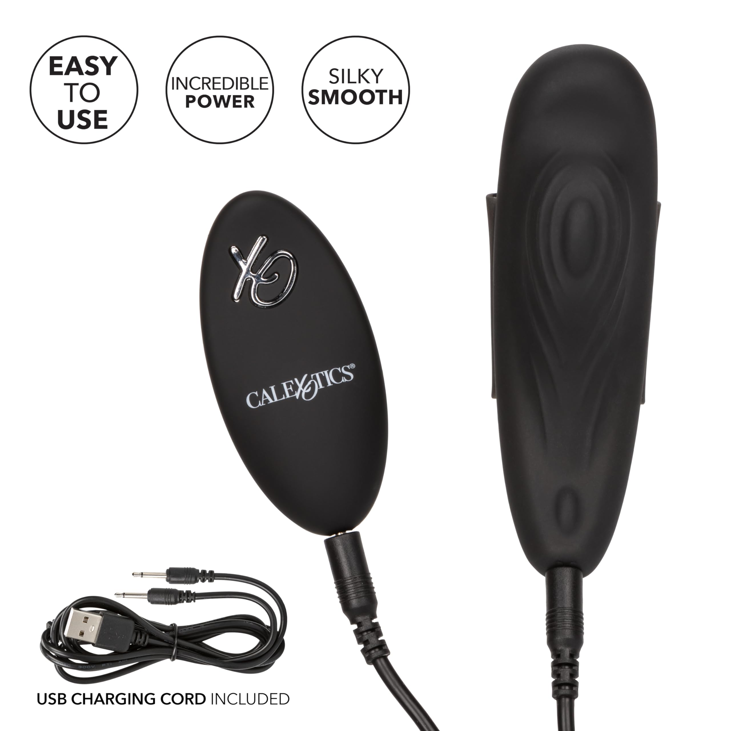 Calexotics Lock-N-Play 10 Function Rechargeable Vibrating Panty Teaser, Black