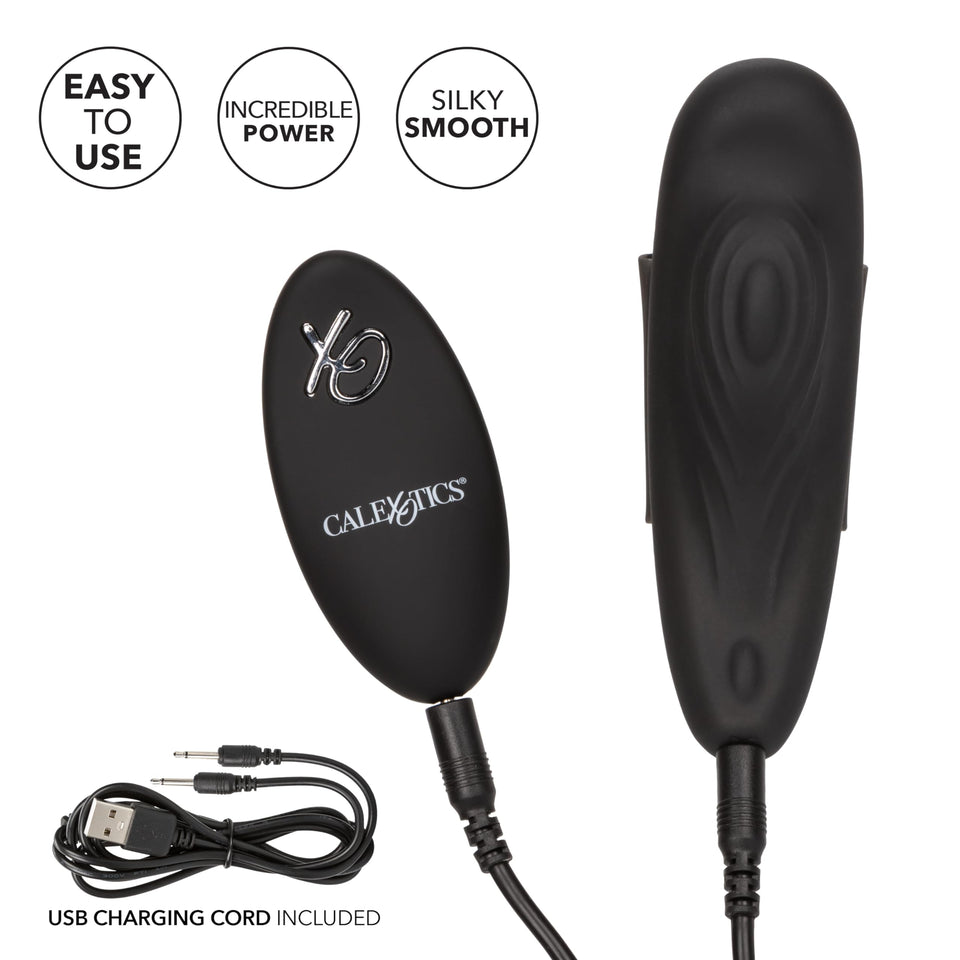 Calexotics Lock-N-Play 10 Function Rechargeable Vibrating Panty Teaser, Black
