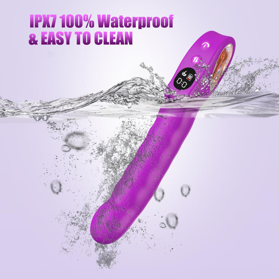 Sex Toys Thrusting Vibrator, G Spot Vibrator Clitoral Vibrators Hollow Handle with Powerful 7 Thrusting & 7 Vibrating Modes, Ana