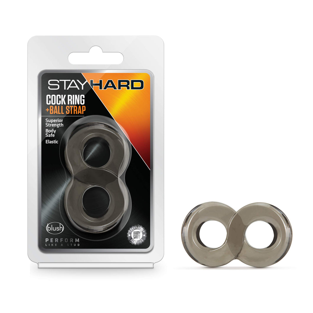 Blush    Stay Hard Cock Ring And Ball Strap - Harder, Longer, Bigger Erections - Last Longer - Enlarge Penis - Soft Comfortable 