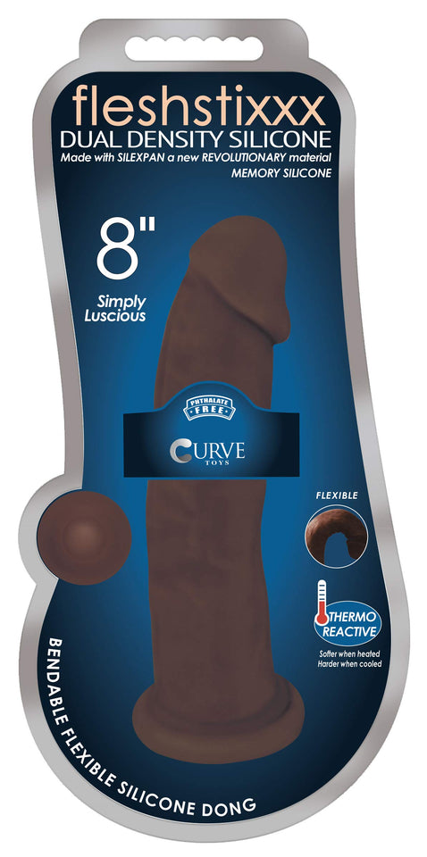 Curve Novelties 72898: Fleshstixxx 9In Silicone Dildo Chocolate