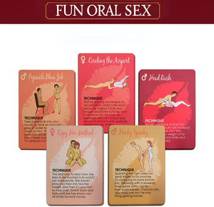 Sexual Position Poker - Foreplay Card Game for Couples - Date Night Fun to Enhance Intimacy - Bedroom Battle (Oral Sex)