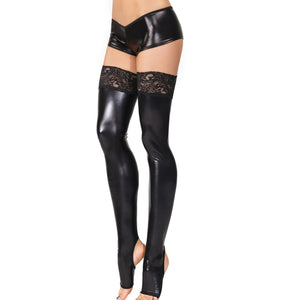 Coquette 82277 Stayup Toeless Stocking Blk Osq