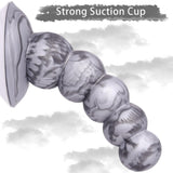 Beginner Liquid Silicone Anal Plug 5 Balls Dildo Strong Suction Cup Hands Free Play Realistic and Soft Adult Sex Toys Insert But
