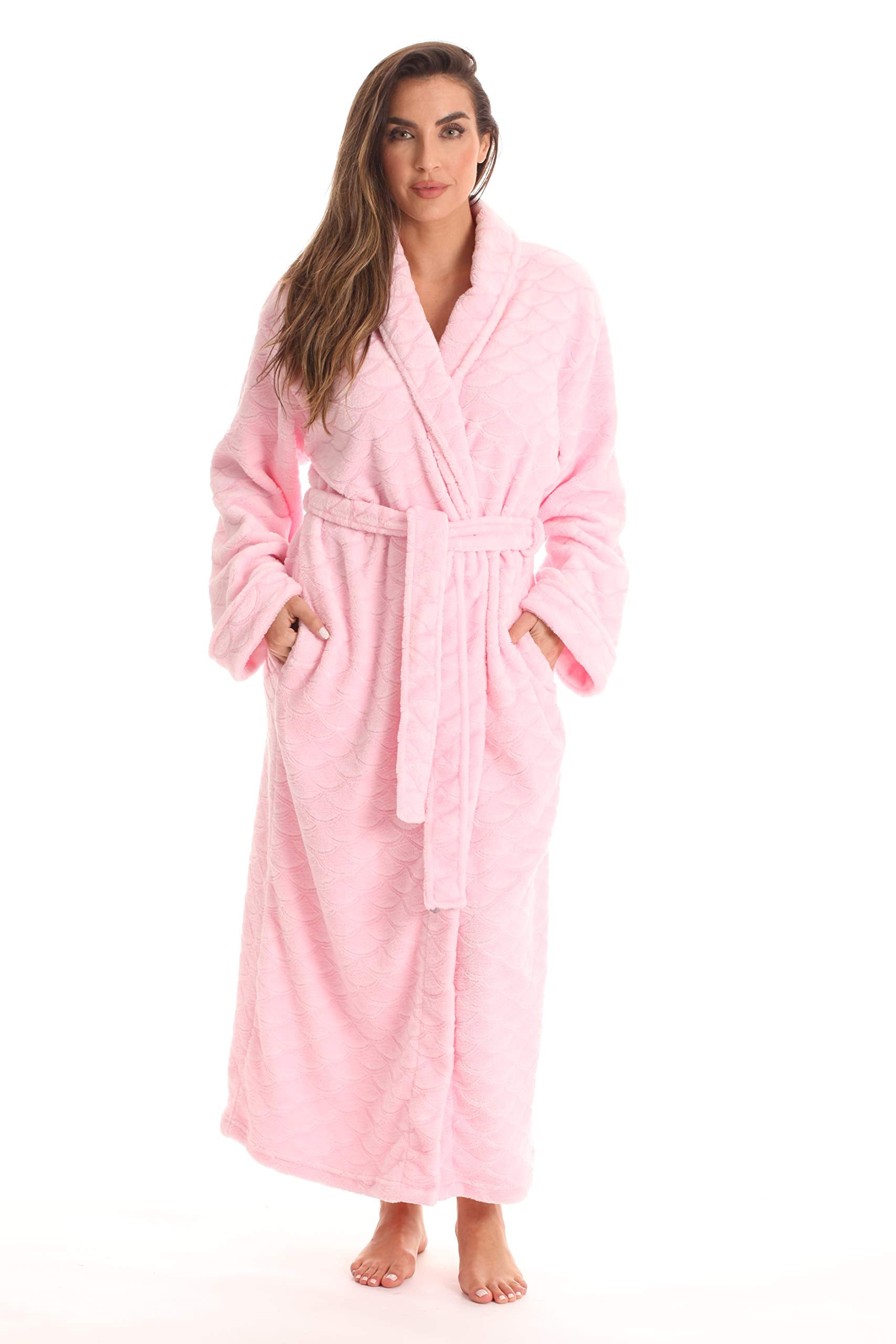 Just Love Kimono Robe Long Bath Robes for Women 6813-PNK-L