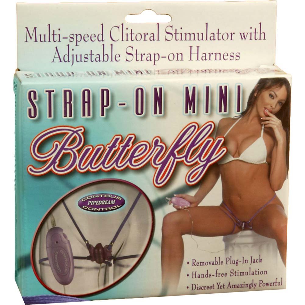 Pipedream Strap On Mini Butterfly, Purple