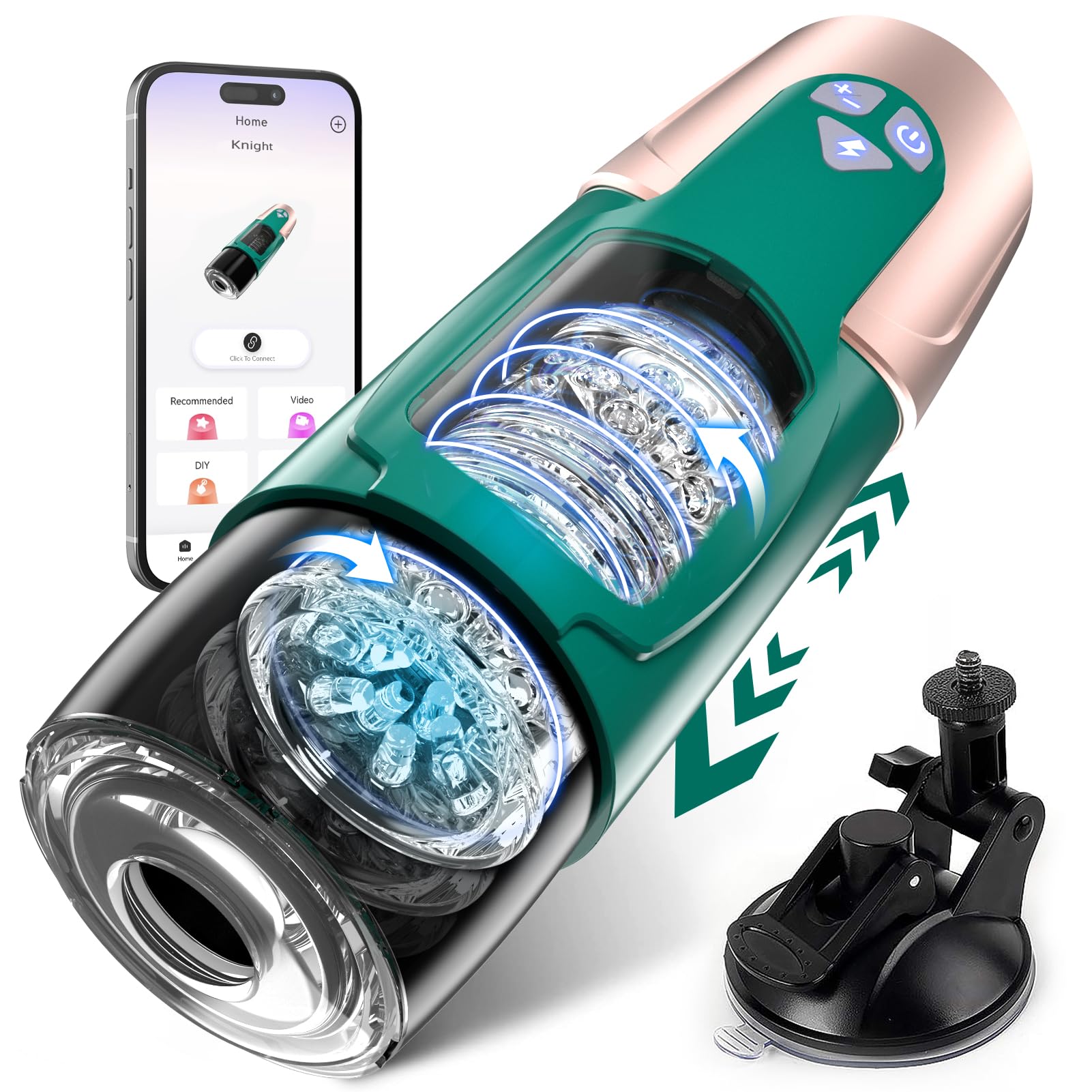 Sex Toys for Men Male Masturbator - Automatic Male Sex Toy with 7 Thrusting & Rotating Modes, Electric Pocket Pussy for Male Mas