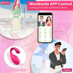 Remote Control G-spot Vibrator for Women - Adult Sex Toys Vaginal Anal Dildo Massager with Global APP Control & 18 Intense Vibra