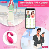 Remote Control G-spot Vibrator for Women - Adult Sex Toys Vaginal Anal Dildo Massager with Global APP Control & 18 Intense Vibra