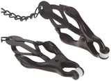 M2M Nipple Clamps, Jaws With Chain, Black