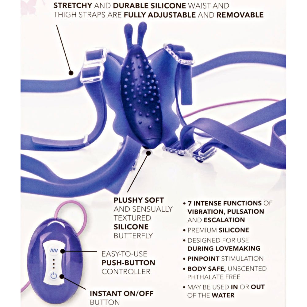 California Exotic Novelties 8 Function Silicone Love Rider Butterfly Bliss, Purple, 0.29 Pound