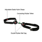 Fetish Fantasy Double Ball Gag, Black