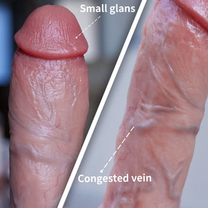 Reproduction Real Handmade Dildo, Realistic Dildos Adult Sex Toy, Fake Penis with Strong Suction Cup for Hand-Free Play, Vagina