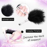 4Pcs Sex Feather Bondage Paddle Set.Leather Whip Spanking Whip for Couples Role Play Accessories,Bondage Restraint Sex Flogger P