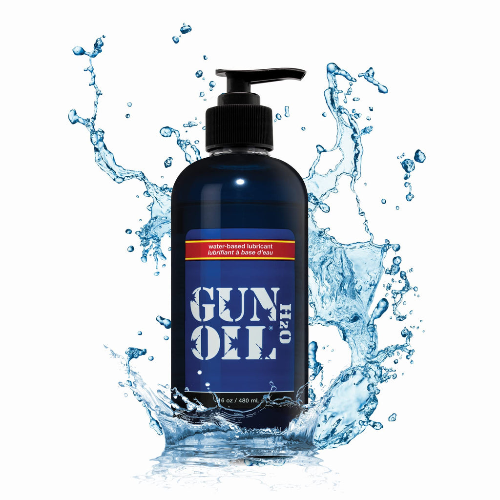 Gun Oil Water Based Lube 16 Ounce Premium Personal Lubricant, Long Lasting Non Staining Toy Safe Paraben Free Intimate Lubes For