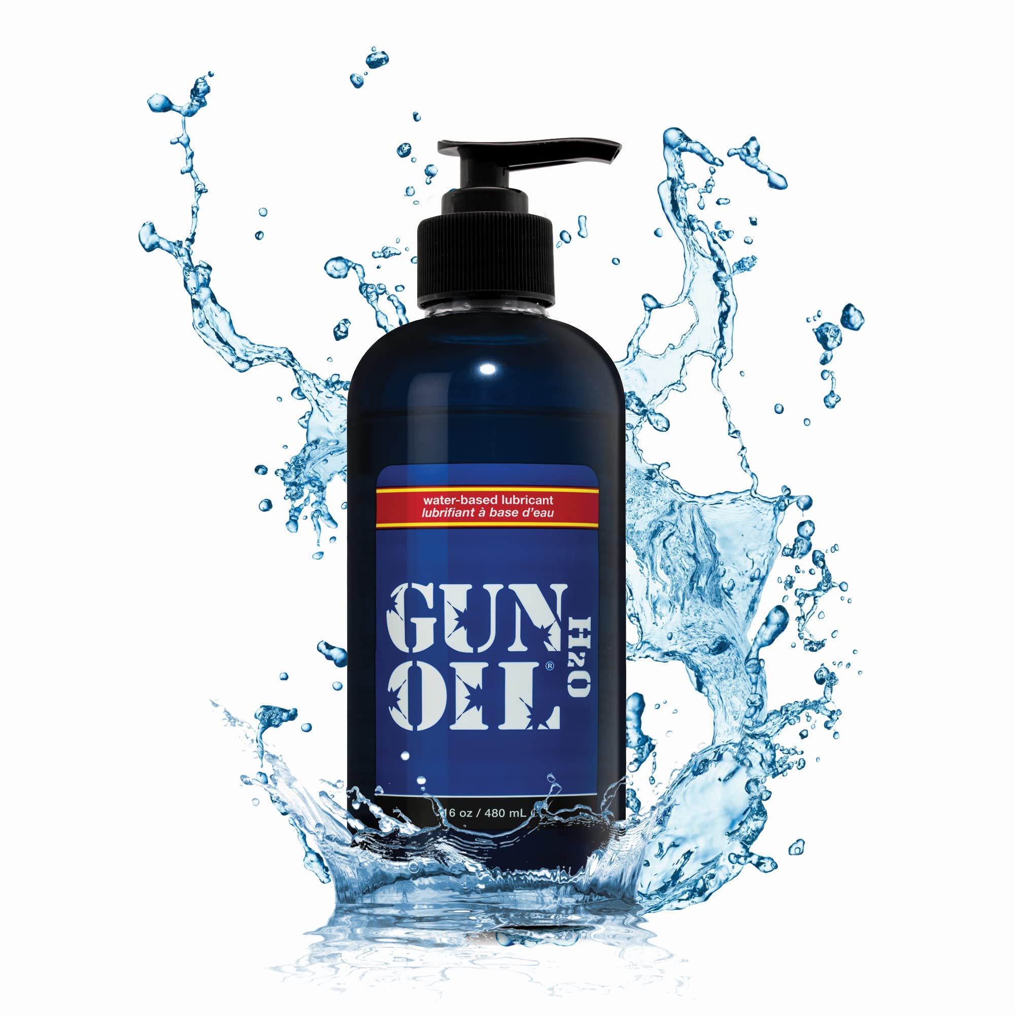 Gun Oil Water Based Lube 16 Ounce Premium Personal Lubricant, Long Lasting Non Staining Toy Safe Paraben Free Intimate Lubes For