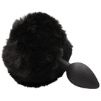 Tailz Fluffy Bunny Tail Sili Plug Blk