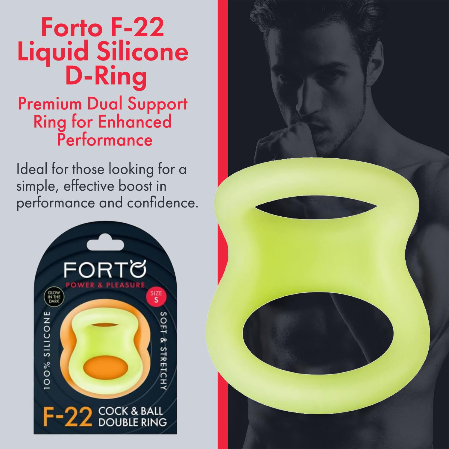 Forto F-22: D Ring Liquid Si 49/50mm Glo