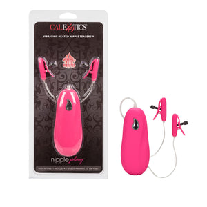 CalExotics Novelties Nipple Play Vibrating Heated Nipple Teasers, Pink
